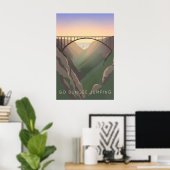 Ga Bungeejumpen Reisposter Poster (Thuiskantoor)