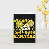 Ga Cheer Bananas School Srts Fan Team Srit Naam Kaart (Gele Bloem)