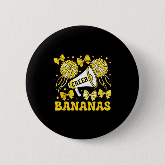 Ga Cheer Bananas School Srts Fan Team Srit Naam Ronde Button 5,7 Cm (Voorkant)