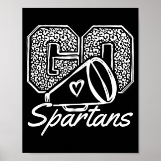 Ga Cheer Spartans Sportnaam Cadeaus Mannen Vrouwen Poster
