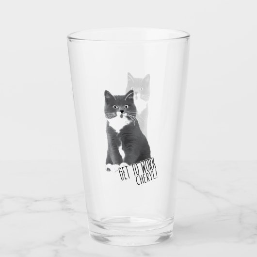 Ga Cheryl aan het werk! Beer Glass Glas (Voorkant)