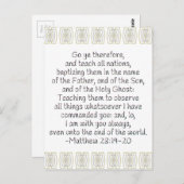 Ga daarom ja en leer alle naties briefkaart (Voorkant / Achterkant)