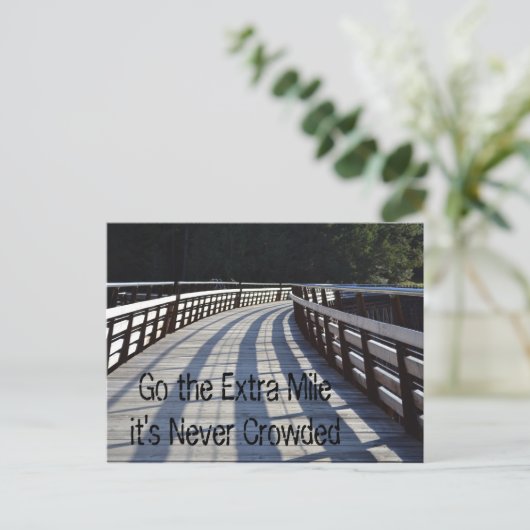 Ga de Extra Mile... Briefkaart (Staand voorkant)