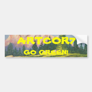 Ga de Groene Roze Bumpersticker van het Schilderen