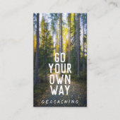 Ga de kaart van het Trail van het Geocaching met I Visitekaartje (Voorkant)