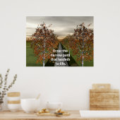 Ga de smalle weg in die naar het leven leidt. poster (Keuken)