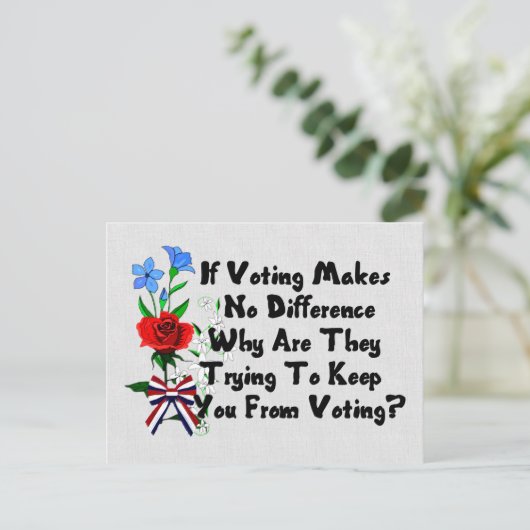 GA DE STEMMING WEG BRIEFKAART (Staand voorkant)