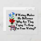 GA DE STEMMING WEG BRIEFKAART (Voorkant / Achterkant)