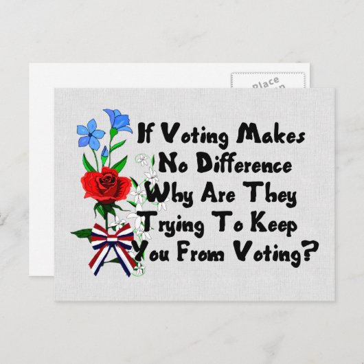 GA DE STEMMING WEG BRIEFKAART (Voorkant / Achterkant)