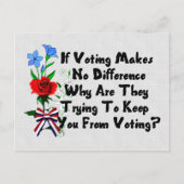 GA DE STEMMING WEG BRIEFKAART (Voorkant)