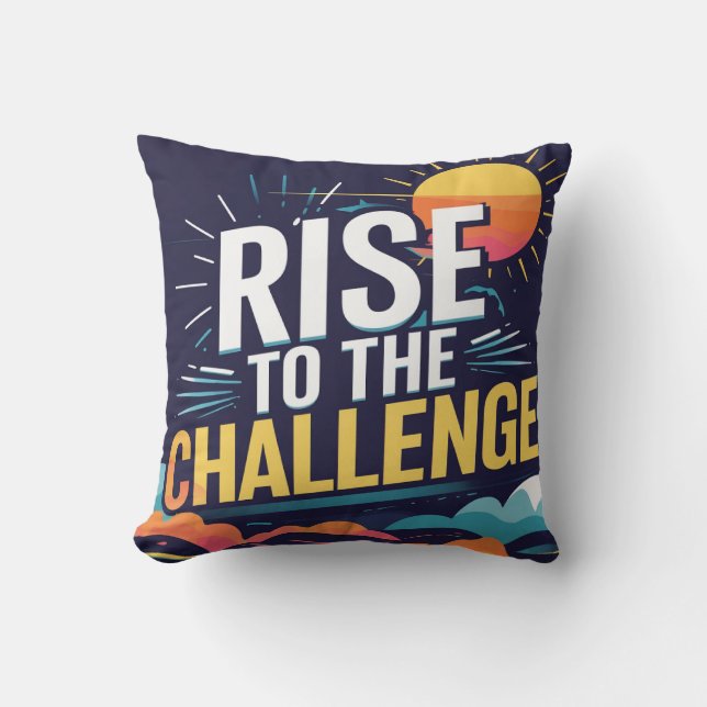 Ga de uitdaging aan kussen (Voorkant)