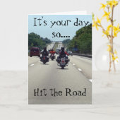 ** GA DE WEG OP ** = VERJAARDAG IN MOTORSTIJL KAART (Gele Bloem)