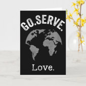 Ga dienen liefde wereld zendingsreis verschil make kaart (Gele Bloem)