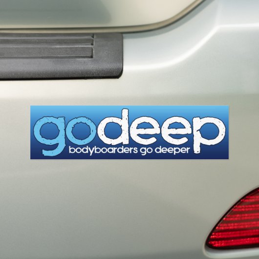 Ga diep Bumpersticker (Op auto)