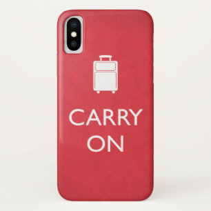 GA DOOR - Bagage - Grappige Rode iPhone X Hoesje