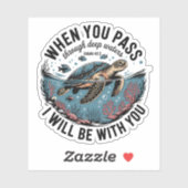 Ga door diepwater oceaan Zee schildpad Christelijk Sticker (Vel)