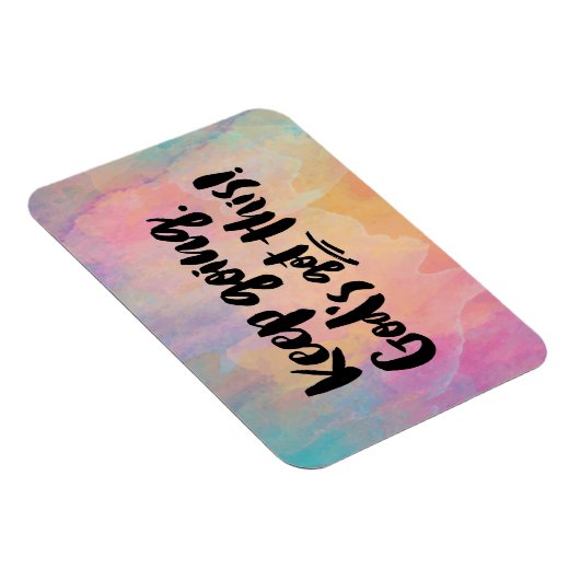 Ga door. God heeft dit! Briefkaart Magneet (Rechterzijde)