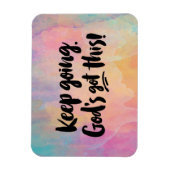 Ga door. God heeft dit! Briefkaart Magneet (Verticaal)