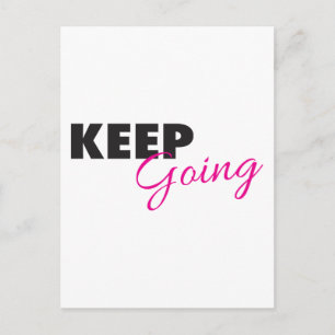 Ga door - Inspirerend Gezegde voor workout Briefkaart