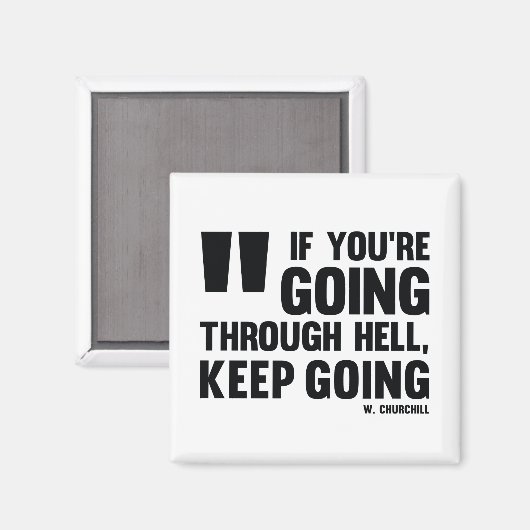 Ga door! - Inspirerend magneet (Voorkant / Achterkant)