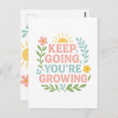 Ga door, je groeit briefkaart (Voorkant / Achterkant)