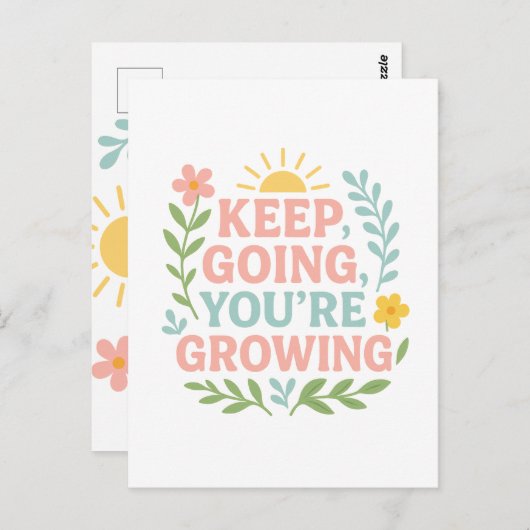 Ga door, je groeit briefkaart (Voorkant / Achterkant)