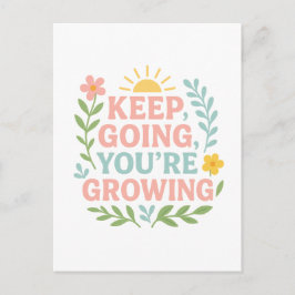 Ga door, je groeit briefkaart