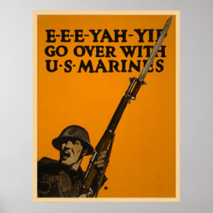 Ga door met Amerikaanse mariniers Poster