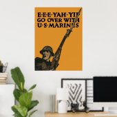 Ga door met Amerikaanse mariniers — WWI Poster (Thuiskantoor)