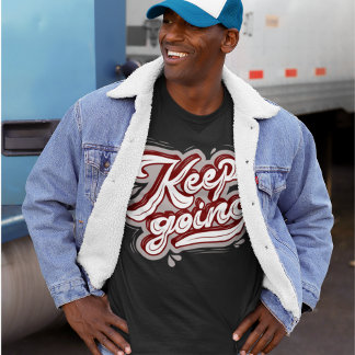 Ga door met Cool lettering l Motivatie zwart T-shirt