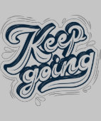 Ga door met de inspirerend gezegde van de marine e (Kraag)