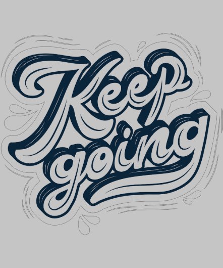 Ga door met de inspirerend gezegde van de marine e (Kraag)