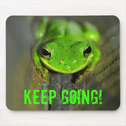 Ga door met Frog Mousepad Muismat (Voorkant)
