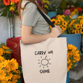 Ga door met Sunshine Positivity Inspirerend Tote Bag