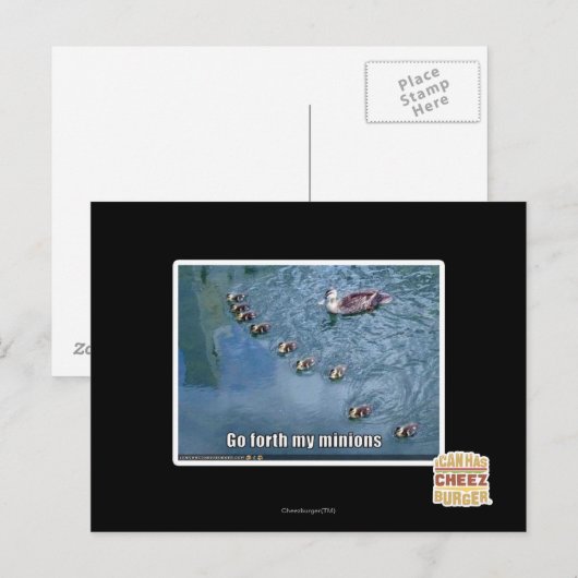 Ga door mijn minions briefkaart (Voorkant / Achterkant)