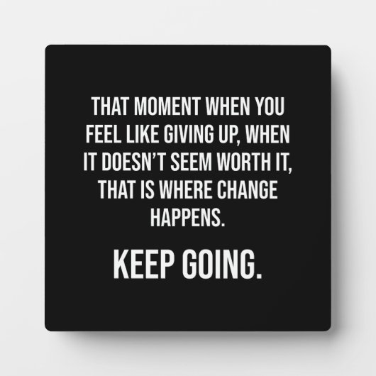 Ga door - Succes Motivatie Fotoplaat (Voorkant)