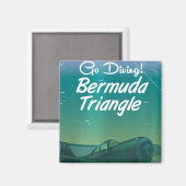 Ga duiken! Bermuda driehoek reisposter Magneet (Voorkant / Achterkant)