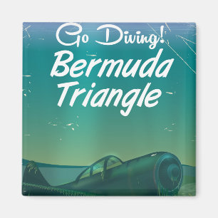 Ga duiken! Bermuda driehoek reisposter Magneet