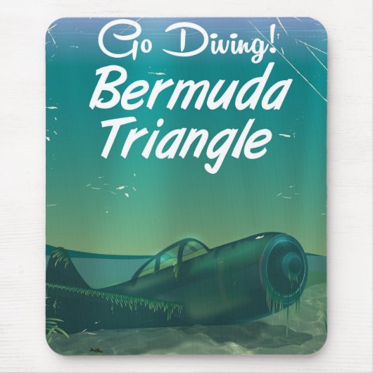 Ga duiken! Bermuda driehoek reisposter Muismat (Voorkant)