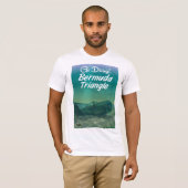 Ga duiken! Bermuda driehoek reisposter T-shirt (Voorkant volledig)
