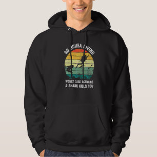 Ga duiken in het slechtste geval een haai doodt  hoodie