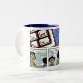 Ga een boek halen! tweekleurige koffiemok (Voorkant links)