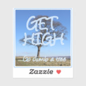 Ga een boomarborist klimmen sticker (Vel)