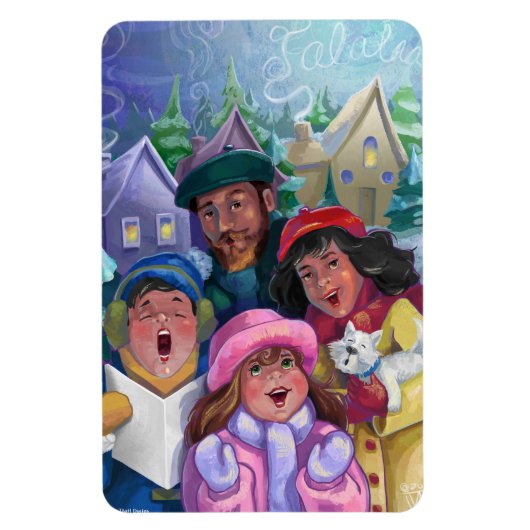 Ga een Caroling Illustratie maken Magneet (Verticaal)