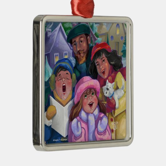 Ga een Caroling Illustratie maken Metalen Ornament (Rechts)