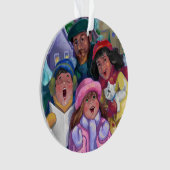 Ga een Caroling Illustratie maken Ornament (voorkant)