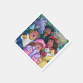 Ga een Caroling Illustratie maken Servet (Hoek)