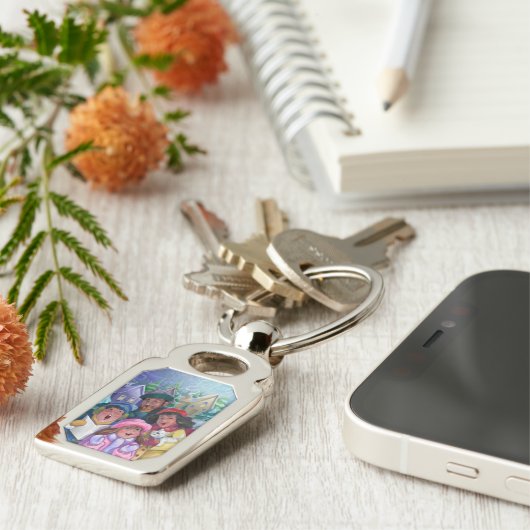 Ga een Caroling Painting doen Sleutelhanger (Zijkant)