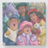 Ga een Caroling Stenen Onderzetter (Voorkant)