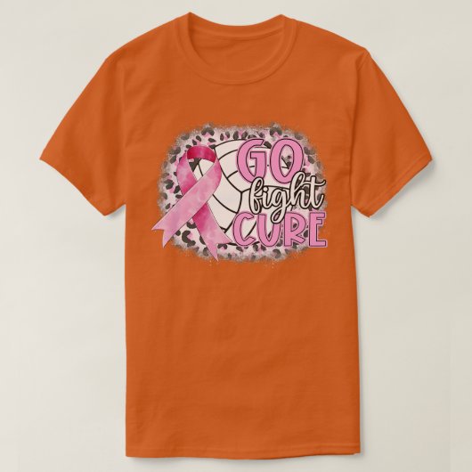 Ga een echte roze volleybalborstkanker oorlog voer t-shirt (Design voorkant)